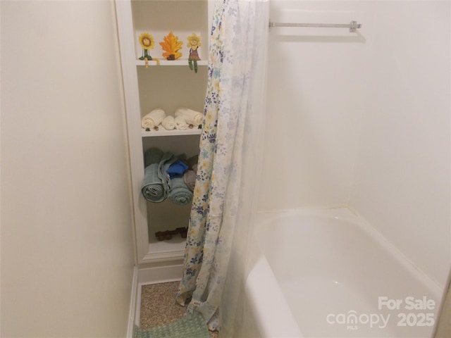187 Cartledge Creek Rd, Rockingham, NC 28379 - full bath with shower / bath combination with curtain