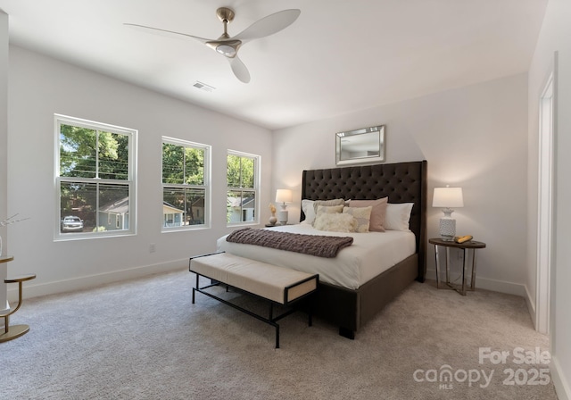 2004 St John St, Charlotte, NC 28216 - bedroom featuring carpet flooring and a ceiling fan