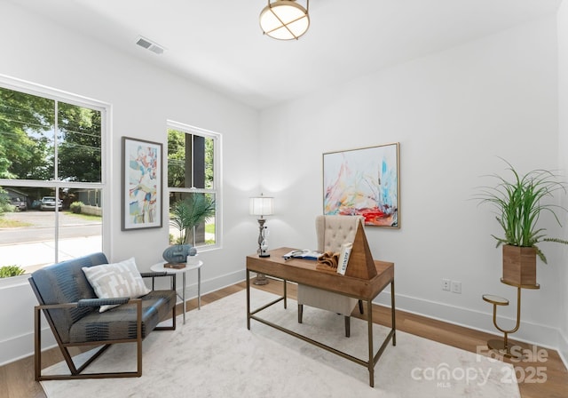 2004 St John St, Charlotte, NC 28216 - home office with wood finished floors