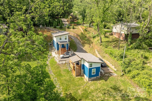 109 Thurland Ave, Asheville, NC 28803 - aerial view of property and surrounding area featuring a forest