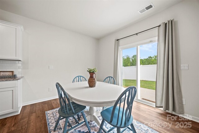 449 Misty Law Ln, Clover, SC 29710 - dining space with dark wood-style floors and baseboards