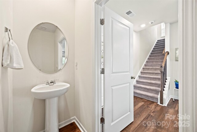 449 Misty Law Ln, Clover, SC 29710 - bathroom featuring wood finished floors and baseboards
