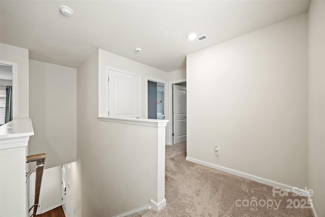 449 Misty Law Ln, Clover, SC 29710 - hall with an upstairs landing, carpet floors, and baseboards