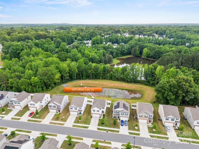 449 Misty Law Ln, Clover, SC 29710 - aerial view of residential area featuring a nearby body of water