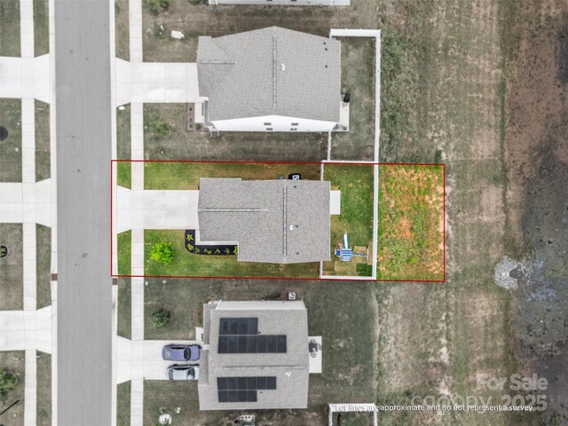 449 Misty Law Ln, Clover, SC 29710 - aerial view of property and surrounding area with property parcel outlined