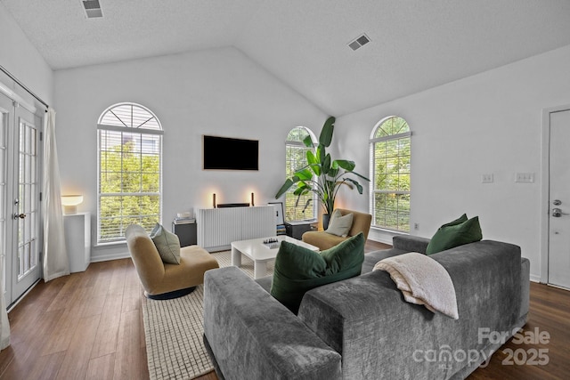 3801 Rosedown Dr, Matthews, NC 28105 - living room with vaulted ceiling and wood finished floors