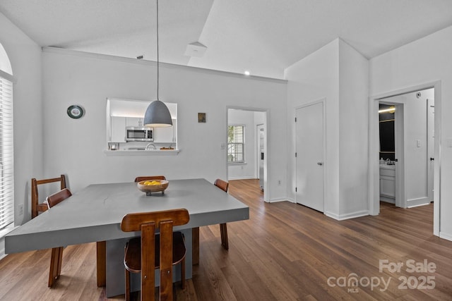 3801 Rosedown Dr, Matthews, NC 28105 - dining room with wood finished floors and baseboards