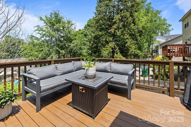 3801 Rosedown Dr, Matthews, NC 28105 - deck featuring an outdoor hangout area