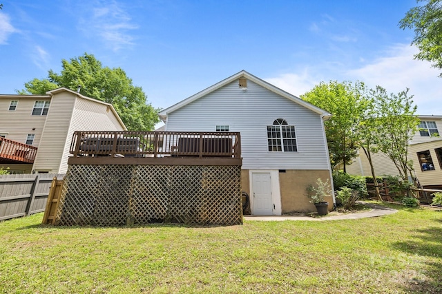 3801 Rosedown Dr, Matthews, NC 28105 - rear view of house with a wooden deck