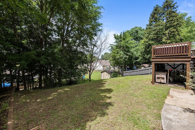 3801 Rosedown Dr, Matthews, NC 28105 - view of yard with a wooden deck