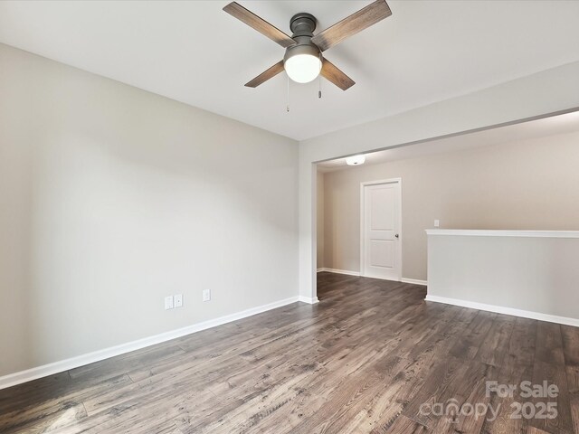 2017 New Hope Branch Way, Belmont, NC 28012 - empty room with ceiling fan, wood finished floors, and baseboards