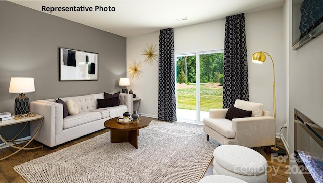 925 Two Brothers Ln, York, SC 29745 - living room featuring wood finished floors and baseboards