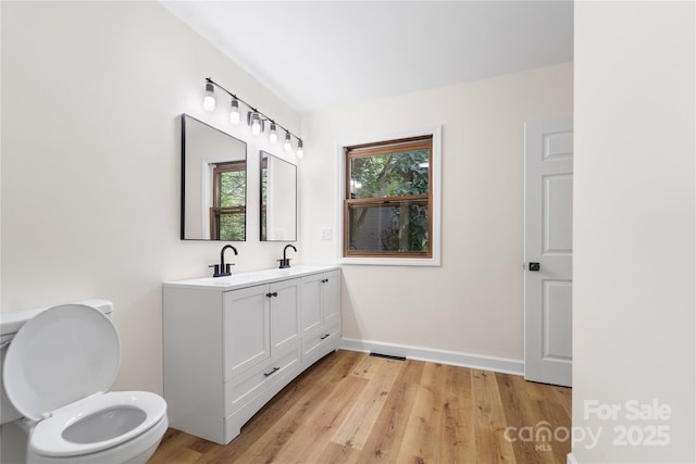 94 Camp Branch Rd, Black Mountain, NC 28711 - bathroom with double vanity and wood finished floors