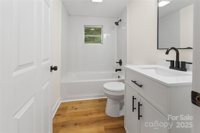 94 Camp Branch Rd, Black Mountain, NC 28711 - full bath with vanity, wood finished floors, and bathtub / shower combination