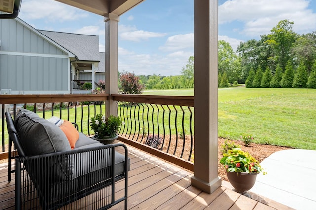 9 Robey Dr, Fletcher, NC 28732 - wooden terrace featuring a yard