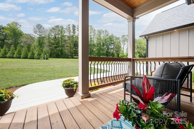 9 Robey Dr, Fletcher, NC 28732 - deck featuring a yard