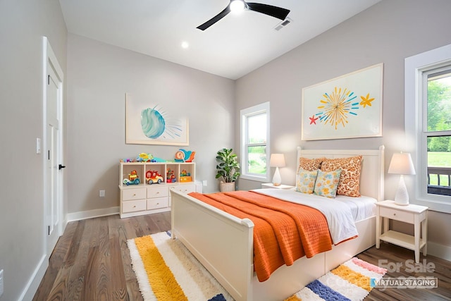 9 Robey Dr, Fletcher, NC 28732 - bedroom with wood finished floors and a ceiling fan