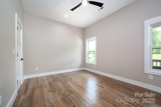 9 Robey Dr, Fletcher, NC 28732 - spare room featuring a ceiling fan and wood finished floors