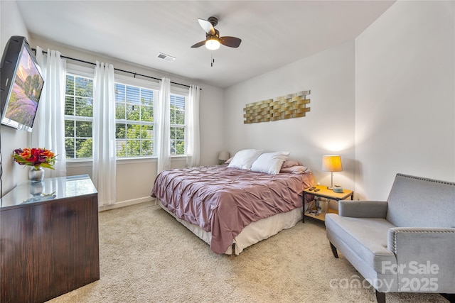 5088 Watersail Way, Clover, SC 29710 - bedroom featuring light carpet, baseboards, and a ceiling fan