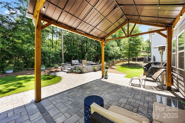 5088 Watersail Way, Clover, SC 29710 - view of patio with a gazebo and view of scattered trees