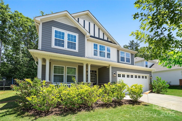 5088 Watersail Way, Clover, SC 29710 - view of front of house featuring covered porch, driveway, and an attached garage