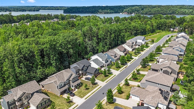 5088 Watersail Way, Clover, SC 29710 - aerial view of residential area featuring a heavily wooded area and a nearby body of water