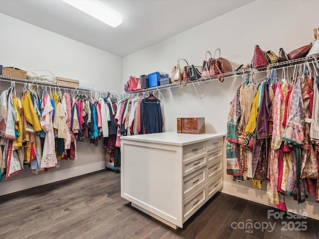 1008 Ladera Dr, Marvin, NC 28173 - walk in closet with dark wood finished floors