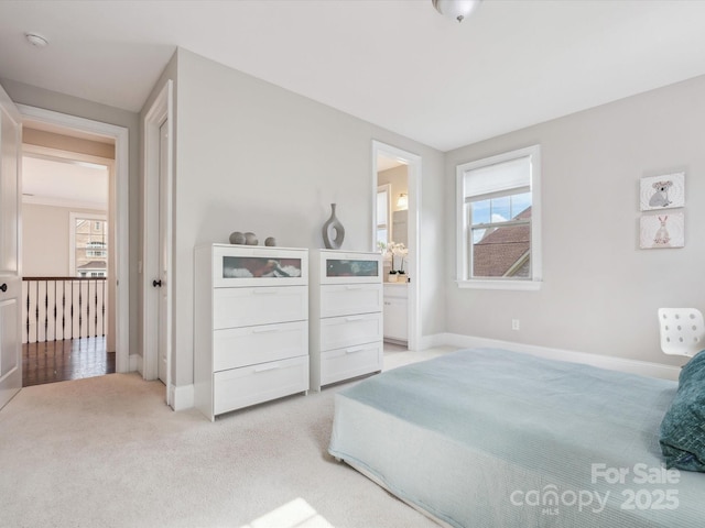 1008 Ladera Dr, Marvin, NC 28173 - bedroom with light carpet and connected bathroom