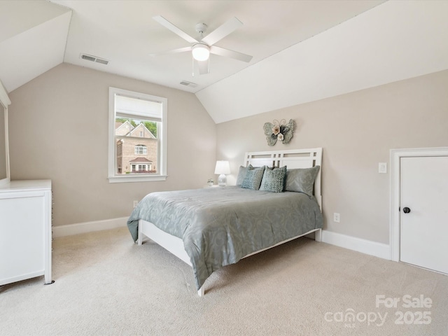 1008 Ladera Dr, Marvin, NC 28173 - carpeted bedroom featuring vaulted ceiling and a ceiling fan