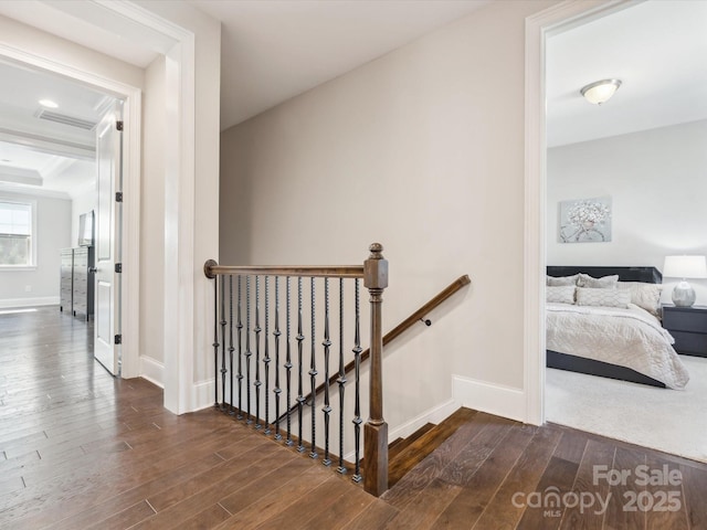 1008 Ladera Dr, Marvin, NC 28173 - stairway with wood finished floors and baseboards
