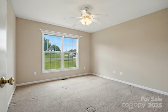 924 Secrest Hill Dr, Monroe, NC 28110 - carpeted empty room with baseboards and ceiling fan
