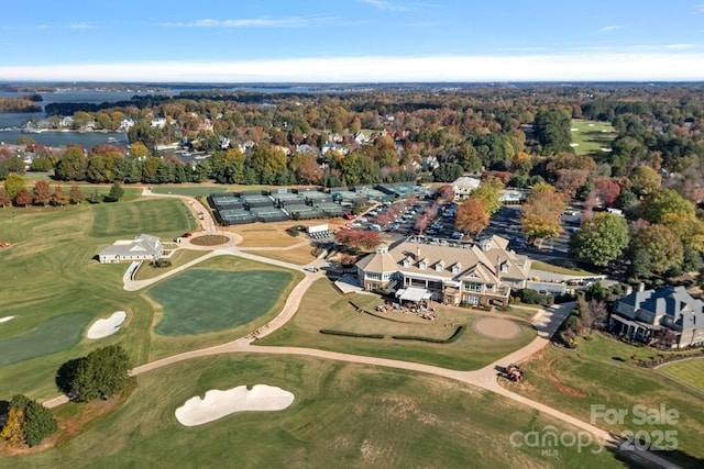 17308 Players Ridge Dr, Cornelius, NC 28031 - aerial view of property's location featuring a golf course and a large body of water