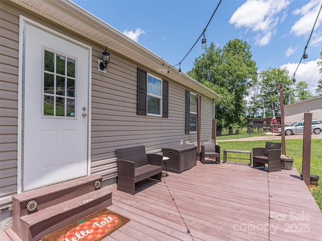 16 Sams Branch Rd, Candler, NC 28715 - wooden terrace featuring a lawn