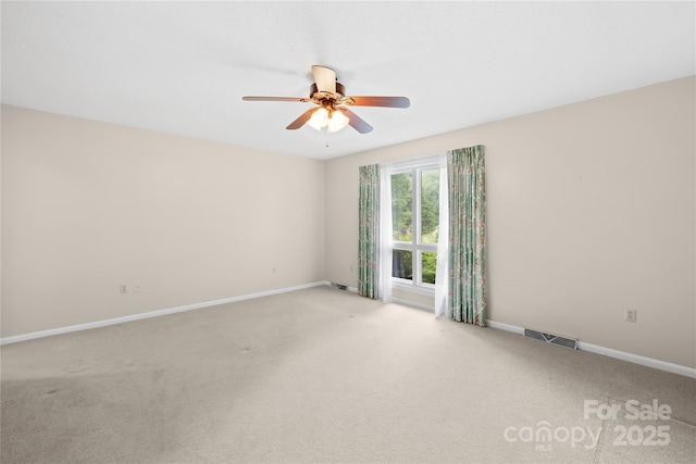 2309 Potter Rd S, Waxhaw, NC 28173 - spare room with ceiling fan, light carpet, and baseboards