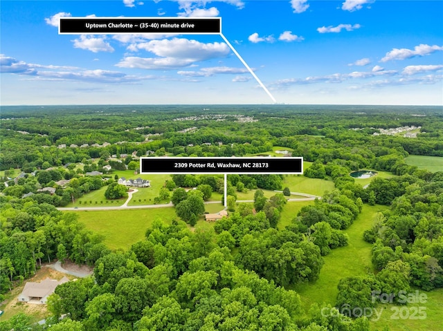 2309 Potter Rd S, Waxhaw, NC 28173 - aerial view of a heavily wooded area