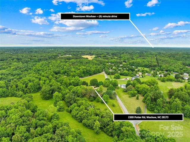 2309 Potter Rd S, Waxhaw, NC 28173 - bird's eye view of a heavily wooded area