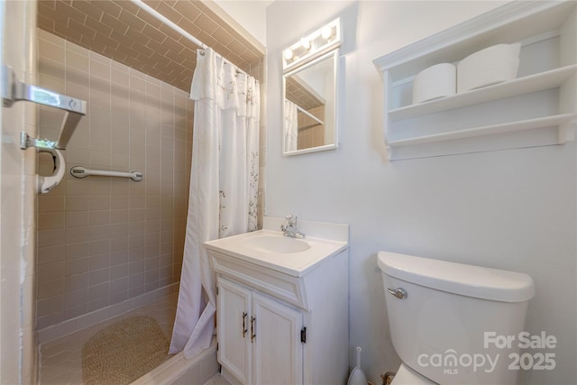 5840 Potter Rd, Matthews, NC 28104 - full bath with toilet, vanity, and a shower stall
