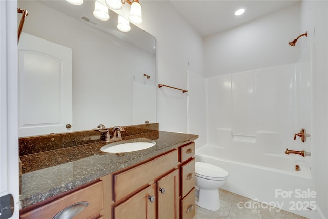 750 Waterscape Ct, Rock Hill, SC 29730 - bathroom with vanity, toilet, and shower / washtub combination