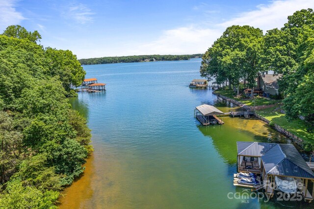 5153 Glenwood St, Sherrills Ford, NC 28673 - water view with a floating dock