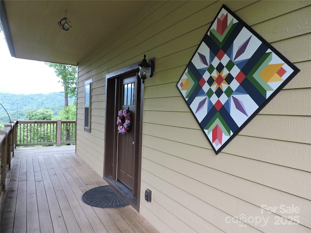 235 Red Oak Ln, Burnsville, NC 28714 - view of wooden terrace