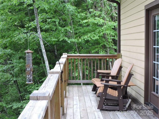 235 Red Oak Ln, Burnsville, NC 28714 - view of wooden deck