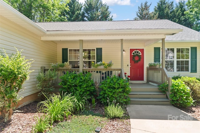 20 Grove Garden Ave, Candler, NC 28715 - entrance to property featuring roof with shingles and a porch