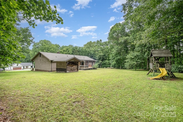 1142 Foxberry Rd, Lincolnton, NC 28092 - view of grassy yard with a playground