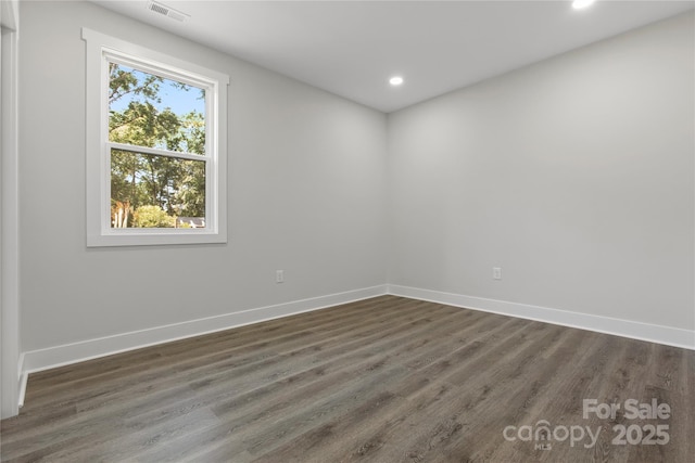 1016 Confederate Ave S, Rock Hill, SC 29732 - unfurnished room featuring baseboards, dark wood finished floors, and recessed lighting