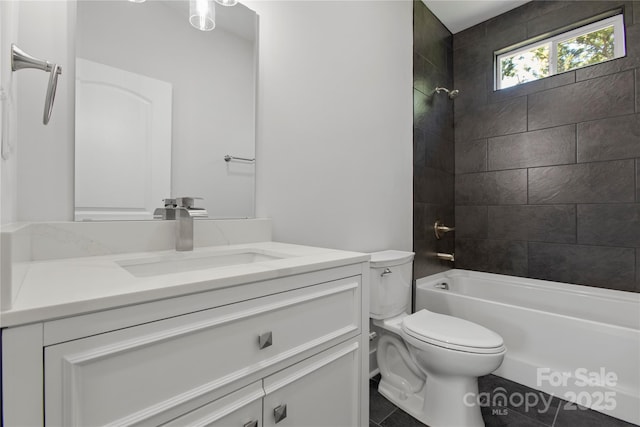 1016 Confederate Ave S, Rock Hill, SC 29732 - full bath with vanity, toilet, shower / bathtub combination, and tile patterned flooring