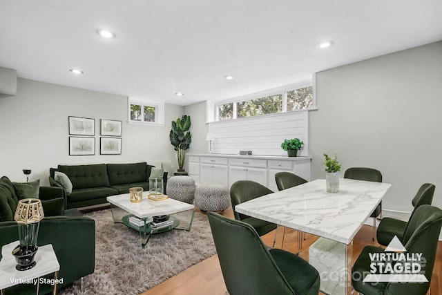 1525 16th Avenue Cir NW, Hickory, NC 28601 - living area featuring light wood-type flooring and recessed lighting
