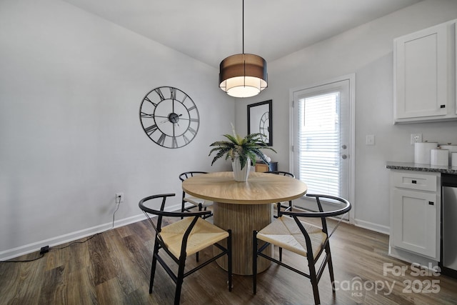 149 Briana Marie Way, Indian Trail, NC 28079 - dining area with baseboards and dark wood-type flooring