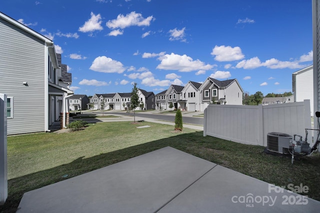 149 Briana Marie Way, Indian Trail, NC 28079 - view of yard with a residential view, central air condition unit, and a patio area