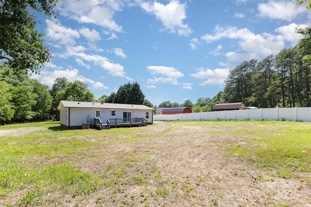 4750 Enochville Rd, Kannapolis, NC 28081 - view of yard featuring a wooden deck