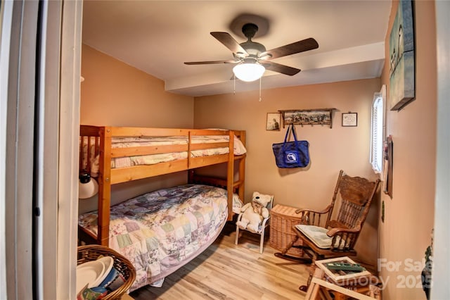 74 Sunflower Ln, Waynesville, NC 28785 - bedroom with wood finished floors and a ceiling fan